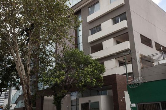 Fachada de kitnet/studio para alugar com 1 quarto, 33m² em Santo Amaro, São Paulo