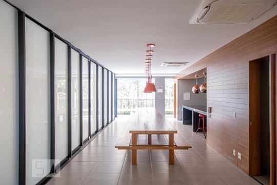 Espaço gourmet na área comum de kitnet/studio à venda com 1 quarto, 35m² em Bela Vista, São Paulo