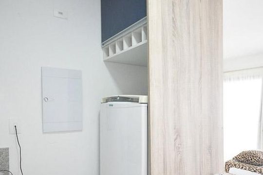 cozinha de kitnet/studio para alugar com 1 quarto, 41m² em Brooklin, São Paulo