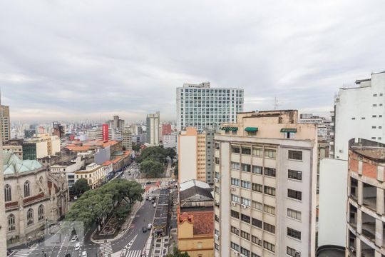 Vista incrível de kitnet/studio para alugar com 1 quarto, 15m² em Centro, São Paulo