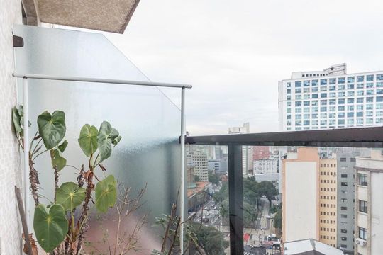 Varanda de kitnet/studio para alugar com 1 quarto, 15m² em Centro, São Paulo