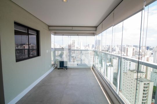 Varanda de apartamento à venda com 1 quarto, 44m² em Brooklin Paulista, São Paulo