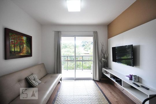 sala de tv de apartamento para alugar com 1 quarto, 60m² em Jardim Leonor, São Paulo