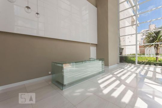 Hall social de kitnet/studio para alugar com 1 quarto, 33m² em Brooklin Paulista, São Paulo