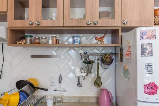 Cozinha de apartamento para alugar com 1 quarto, 42m² em Centro, São Paulo