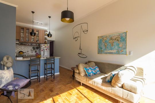 Sala de apartamento para alugar com 1 quarto, 42m² em Centro, São Paulo