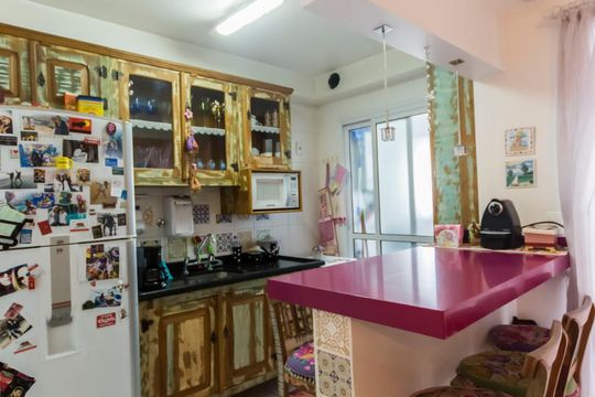 Cozinha de apartamento à venda com 2 quartos, 62m² em Barra Funda, São Paulo