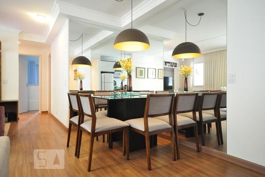 mesa de jantar de apartamento para alugar com 3 quartos, 102m² em Lar São Paulo, São Paulo