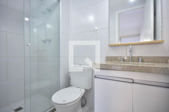 Banheiro Suíte de apartamento para alugar com 1 quarto, 49m² em Vila Andrade, São Paulo