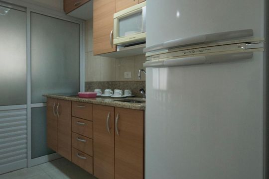 Cozinha de apartamento à venda com 1 quarto, 54m² em Cidade Monções, São Paulo