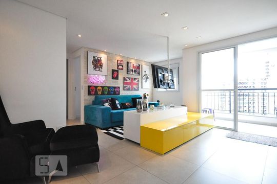 sala de apartamento à venda com 2 quartos, 64m² em Vila Suzana, São Paulo