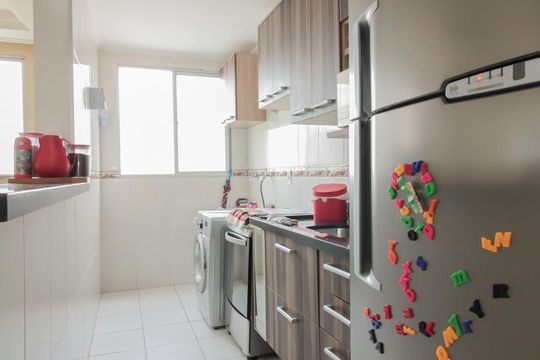 Cozinha de apartamento à venda com 2 quartos, 46m² em Centro, Guarulhos