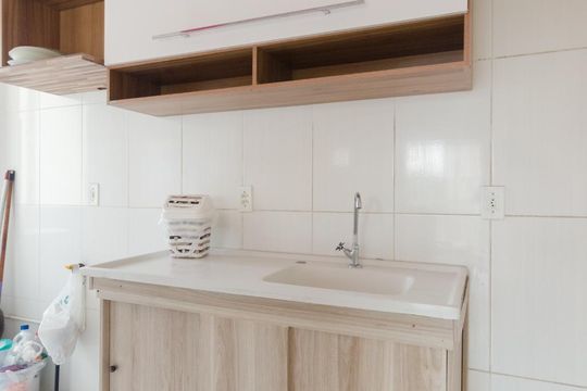 Cozinha de apartamento à venda com 2 quartos, 51m² em Vila Marieta, Campinas