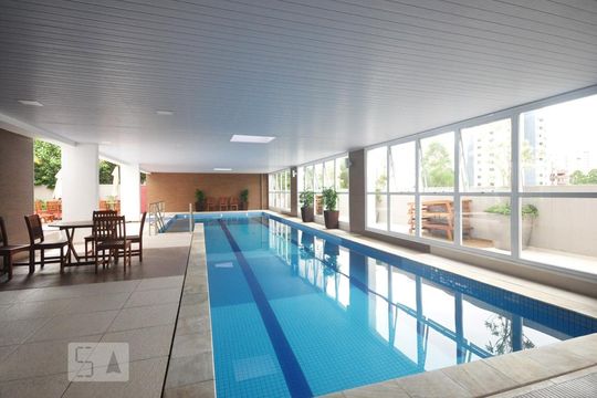 piscina de apartamento para alugar com 1 quarto, 47m² em Vila Andrade, São Paulo