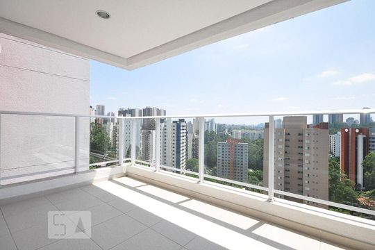 varanda de apartamento para alugar com 1 quarto, 47m² em Vila Andrade, São Paulo