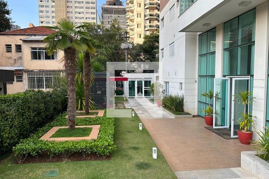Área comum de kitnet/studio para alugar com 1 quarto, 29m² em Cerqueira César, São Paulo