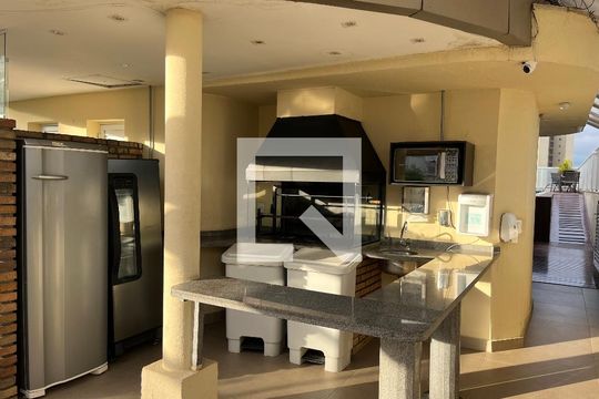 Área comum - Churrasqueira de kitnet/studio para alugar com 1 quarto, 54m² em Barra Funda, São Paulo