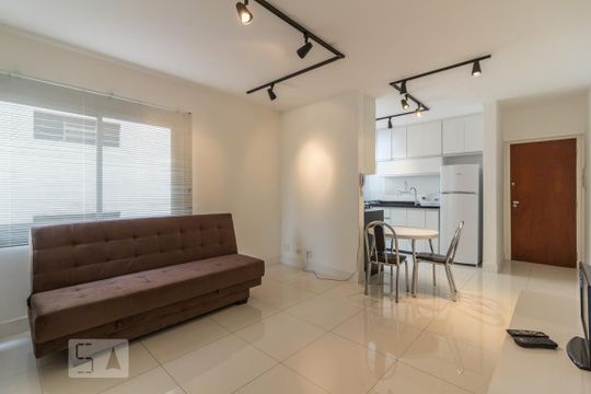 Sala de apartamento para alugar com 1 quarto, 50m² em Consolação, São Paulo
