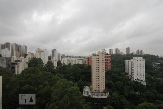 Vista da varanda de apartamento para alugar com 2 quartos, 78m² em Vila Andrade, São Paulo