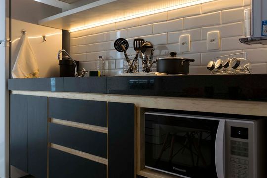 Varanda Gourmet (Armários) de kitnet/studio à venda com 1 quarto, 33m² em Vila Mariana, São Paulo
