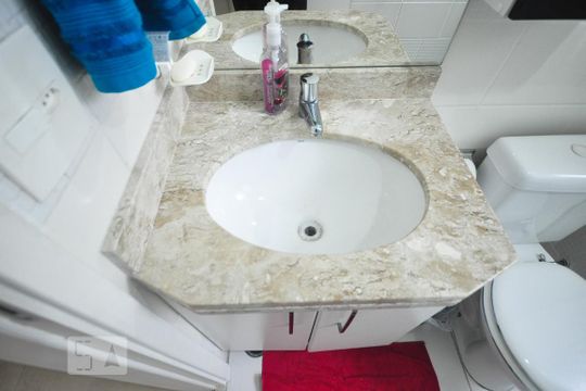 detalhe do banheiro de apartamento para alugar com 2 quartos, 47m² em Vila Andrade, São Paulo