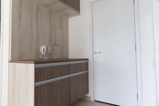 Cozinha de kitnet/studio à venda com 1 quarto, 35m² em Barra Funda, São Paulo