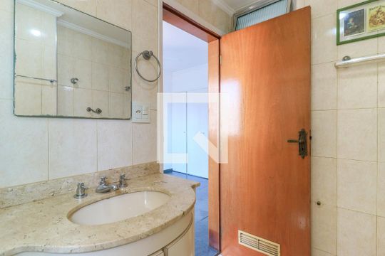 Banheiro da Suíte de apartamento para alugar com 3 quartos, 96m² em Santo Amaro, São Paulo