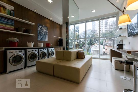Área comum - Lavanderia coletiva de kitnet/studio à venda com 1 quarto, 42m² em Paraíso, São Paulo