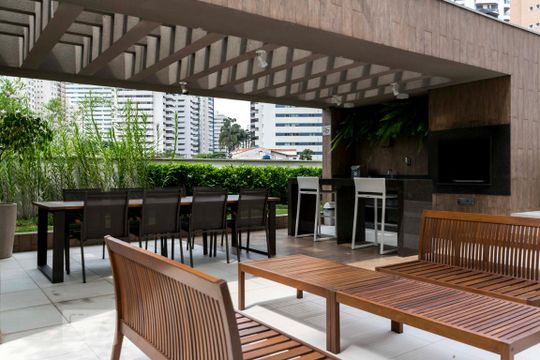 Área comum - Churrasqueira de kitnet/studio à venda com 1 quarto, 42m² em Paraíso, São Paulo