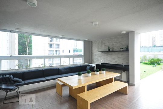 área de descanso de apartamento para alugar com 2 quartos, 61m² em Vila Andrade, São Paulo