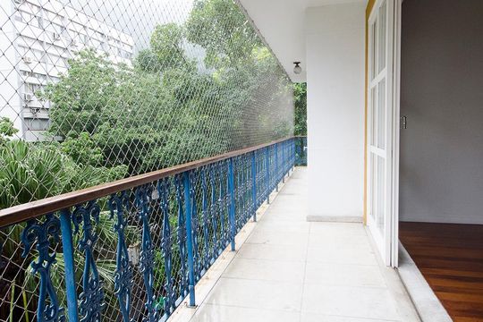 SACADA DA SALA de apartamento à venda com 4 quartos, 165m² em Lagoa, Rio de Janeiro