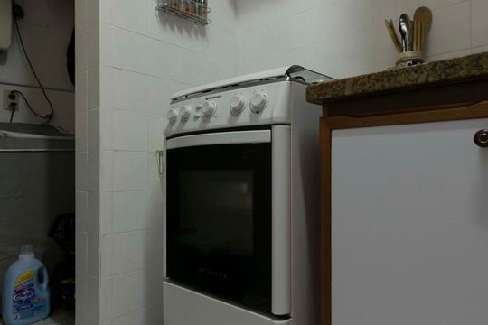 Cozinha (Fogão) de apartamento à venda com 1 quarto, 43m² em Santa Paula, São Caetano do Sul