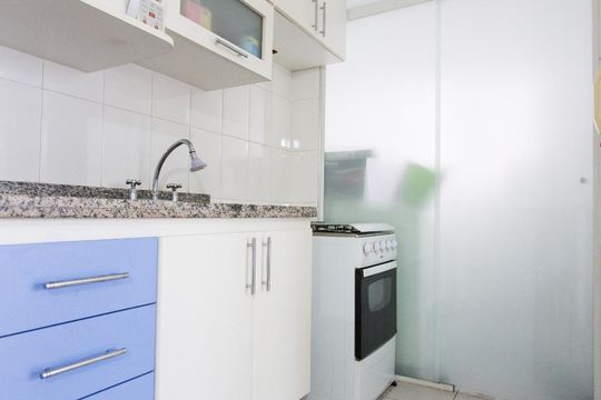 Cozinha de apartamento para alugar com 1 quarto, 52m² em Bela Vista, São Paulo