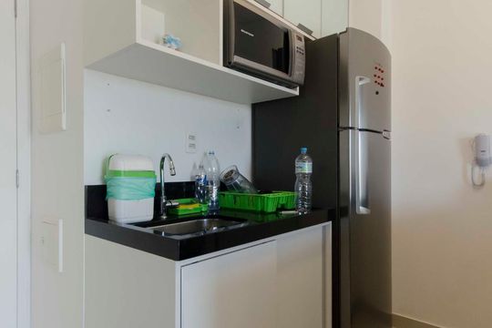 Cozinha de apartamento à venda com 1 quarto, 58m² em Parque Industrial Tomas Edson, São Paulo