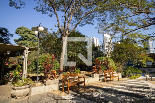 Área comum - jardim de apartamento à venda com 1 quarto, 54m² em Vila Olímpia, São Paulo