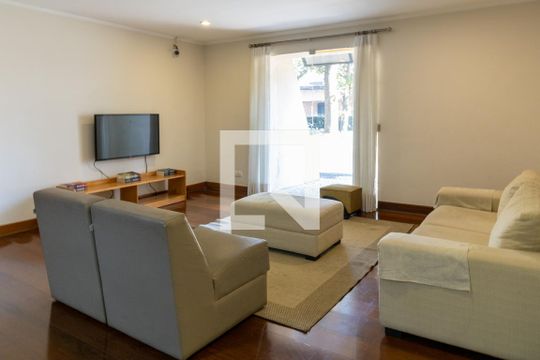 Área comum - sala de TV de apartamento à venda com 1 quarto, 54m² em Vila Olímpia, São Paulo
