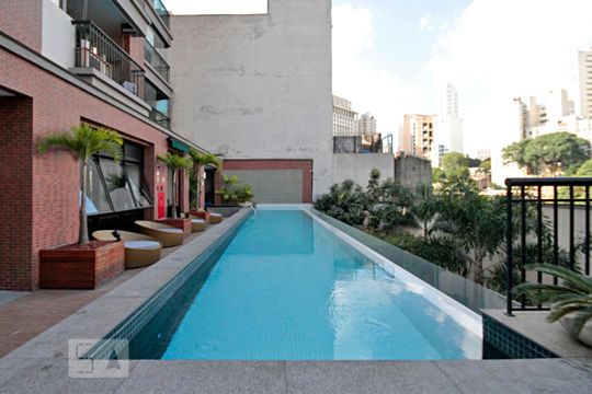 Piscina de kitnet/studio para alugar com 1 quarto, 40m² em Bela Vista, São Paulo