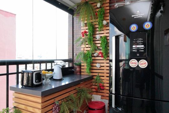 Varanda Gourmet de kitnet/studio para alugar com 1 quarto, 40m² em Bela Vista, São Paulo