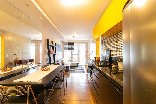Cozinha de apartamento para alugar com 2 quartos, 67m² em Cerqueira César, São Paulo