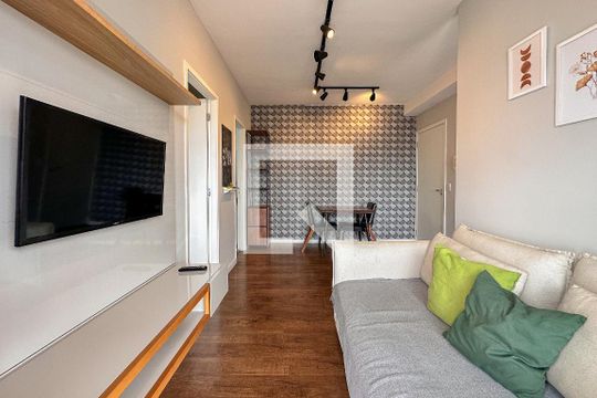 Sala de apartamento para alugar com 1 quarto, 38m² em Barra Funda, São Paulo