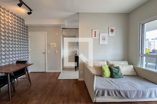 Sala de apartamento para alugar com 1 quarto, 38m² em Barra Funda, São Paulo