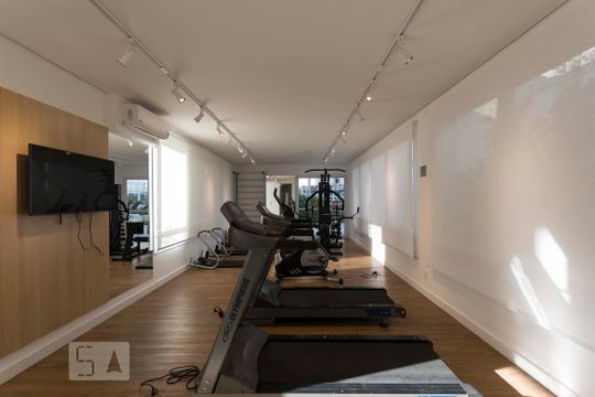 Área comum - Academia de kitnet/studio para alugar com 1 quarto, 33m² em Aclimação, São Paulo