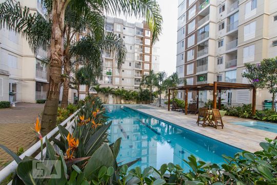 Area das piscinas  de apartamento para alugar com 3 quartos, 61m² em Jardim Independência, São Paulo