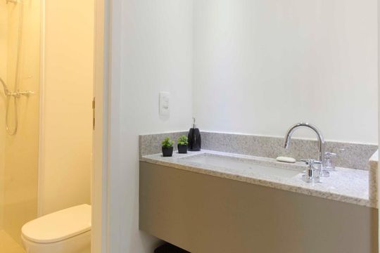 Banheiro de apartamento para alugar com 1 quarto, 41m² em Jardim São Paulo(zona Norte), São Paulo