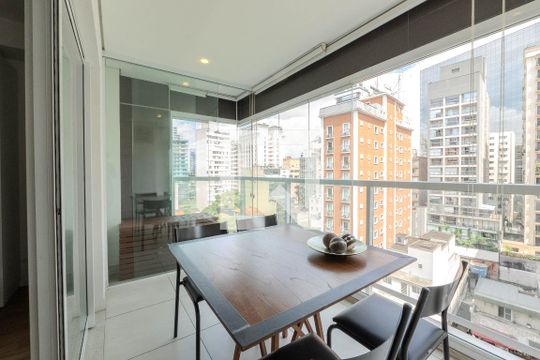 Sacada de kitnet/studio para alugar com 1 quarto, 35m² em Consolação, São Paulo