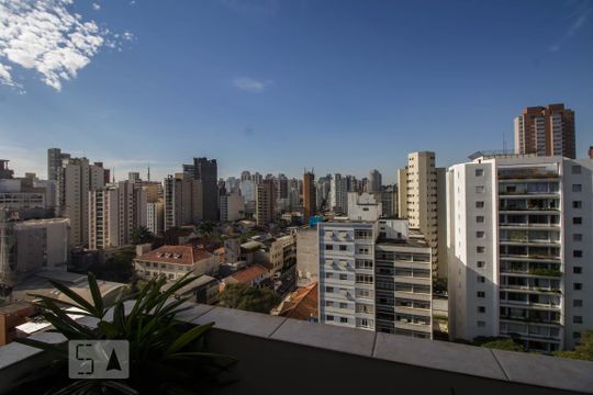Sala varanda vista de apartamento para alugar com 2 quartos, 73m² em Pinheiros, São Paulo