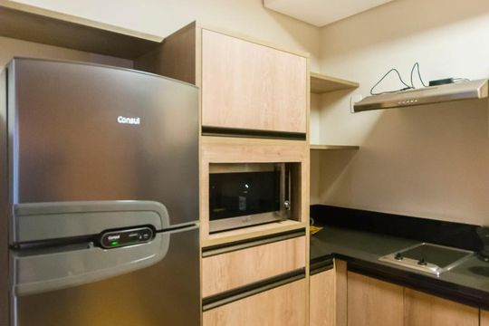 Cozinha de apartamento para alugar com 1 quarto, 68m² em Vila Nova Conceição, São Paulo