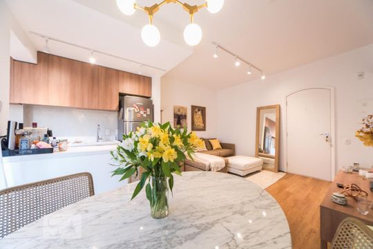 Sala de Jantar de apartamento para alugar com 1 quarto, 50m² em Vila Uberabinha, São Paulo