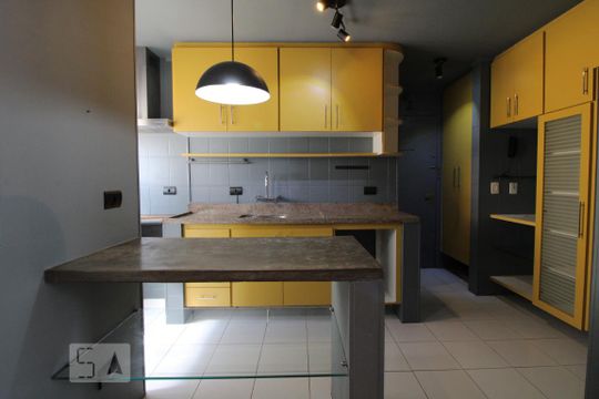 Cozinha de apartamento à venda com 3 quartos, 98m² em Brooklin Paulista, São Paulo