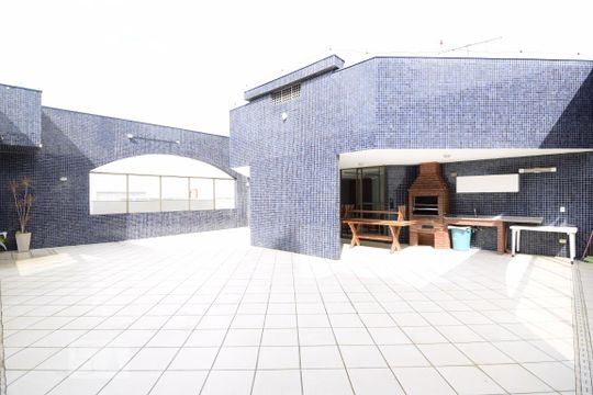 Área da Churrasqueira de apartamento para alugar com 3 quartos, 102m² em Santa Paula, São Caetano do Sul